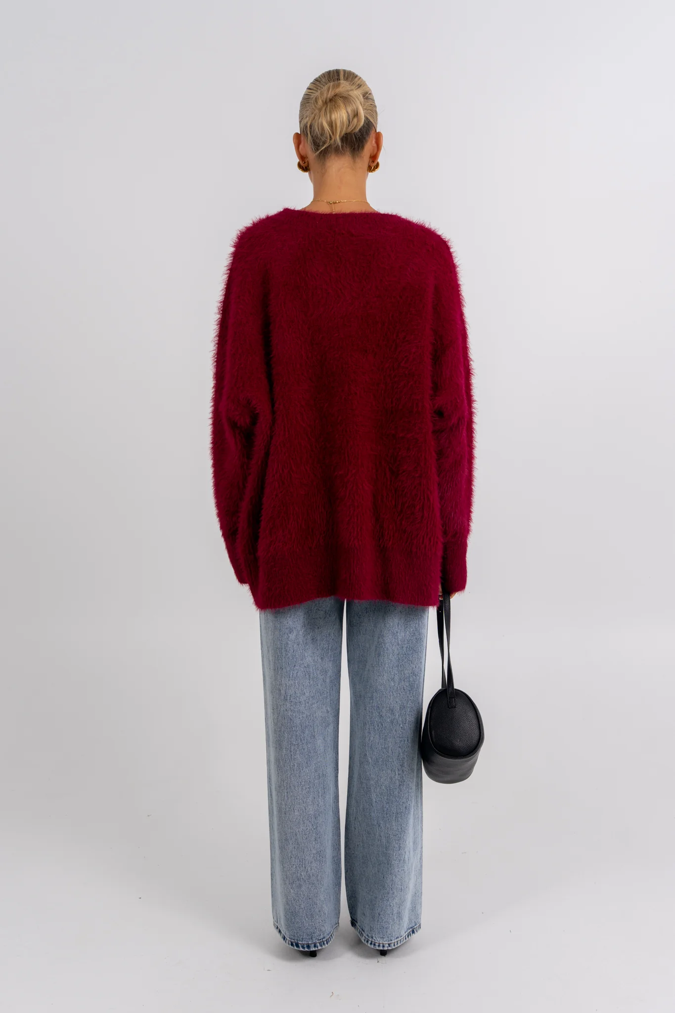 Willow Knit Jumper Burgundy - Image 5