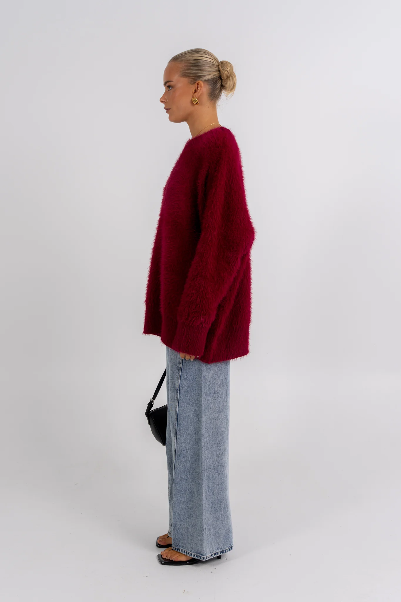 Willow Knit Jumper Burgundy - Image 8
