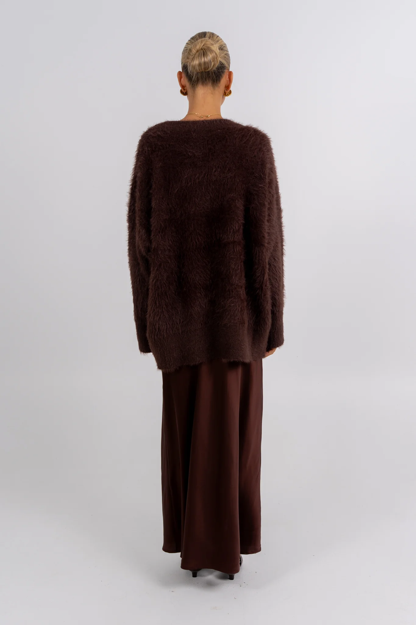 Willow Knit Jumper Chocolate - Image 4