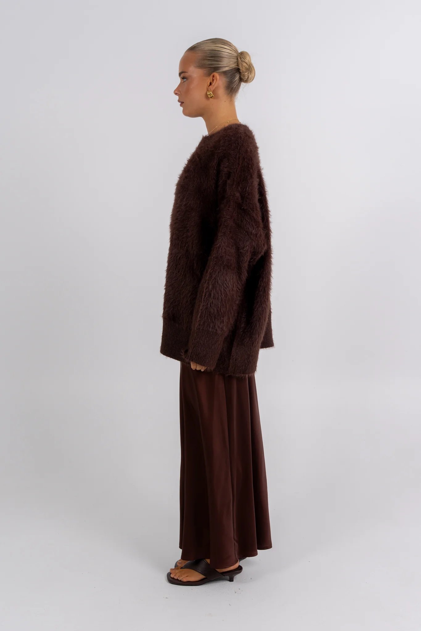 Willow Knit Jumper Chocolate - Image 8