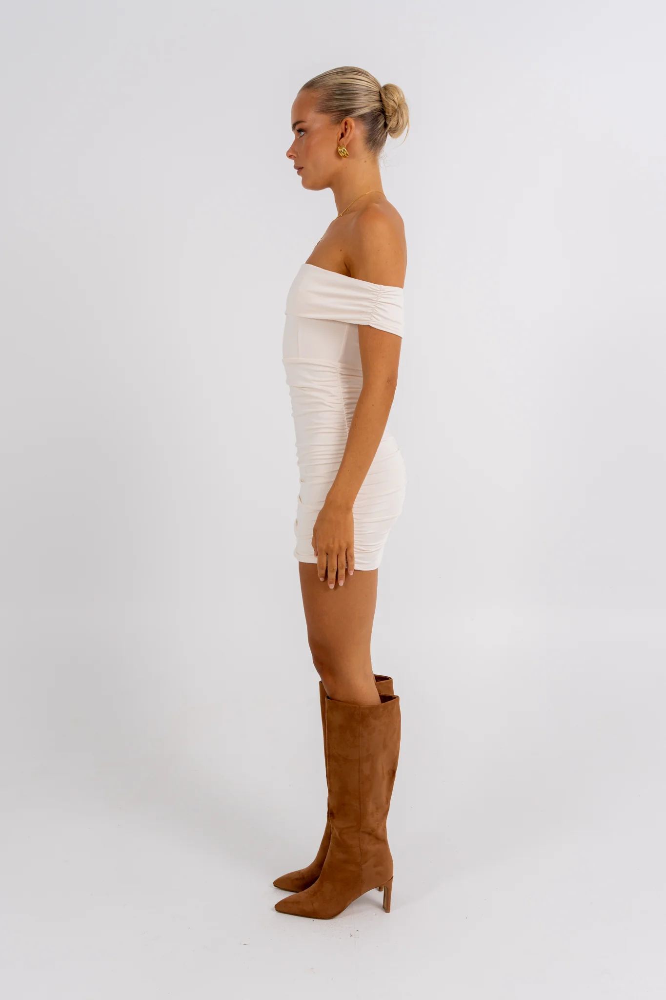 Wrenlee Mini Dress Cream - Image 9