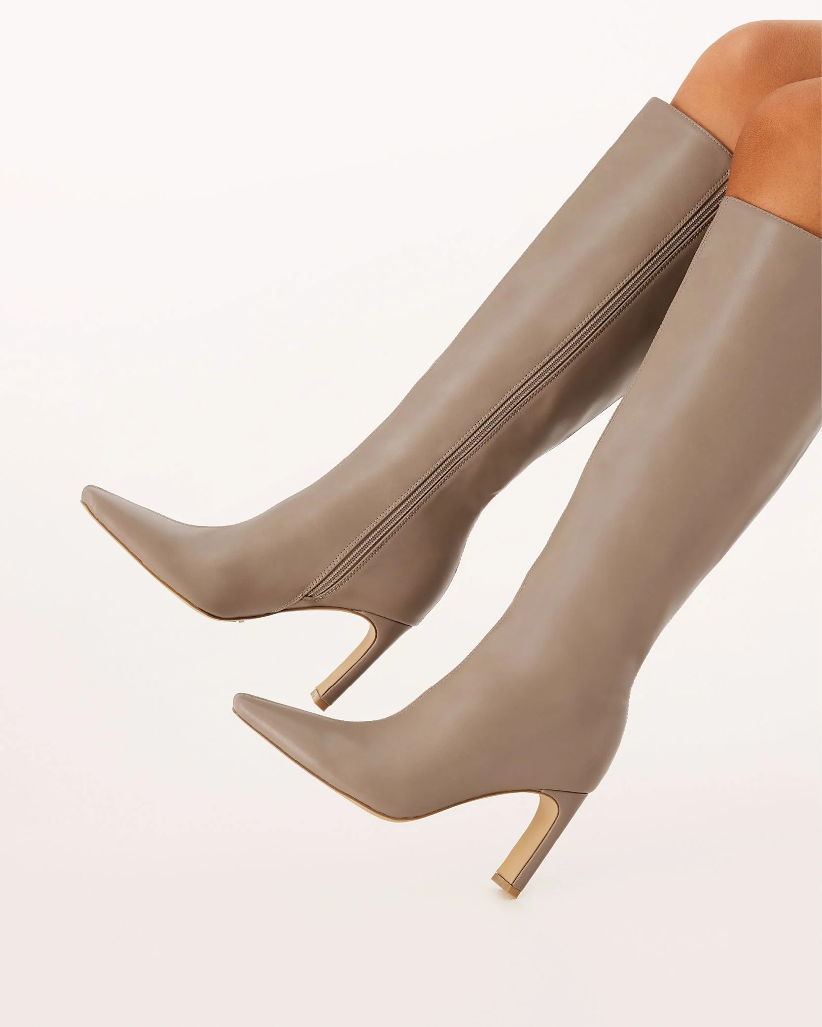 Yoshiko Knee High Boots Stone - Image 5