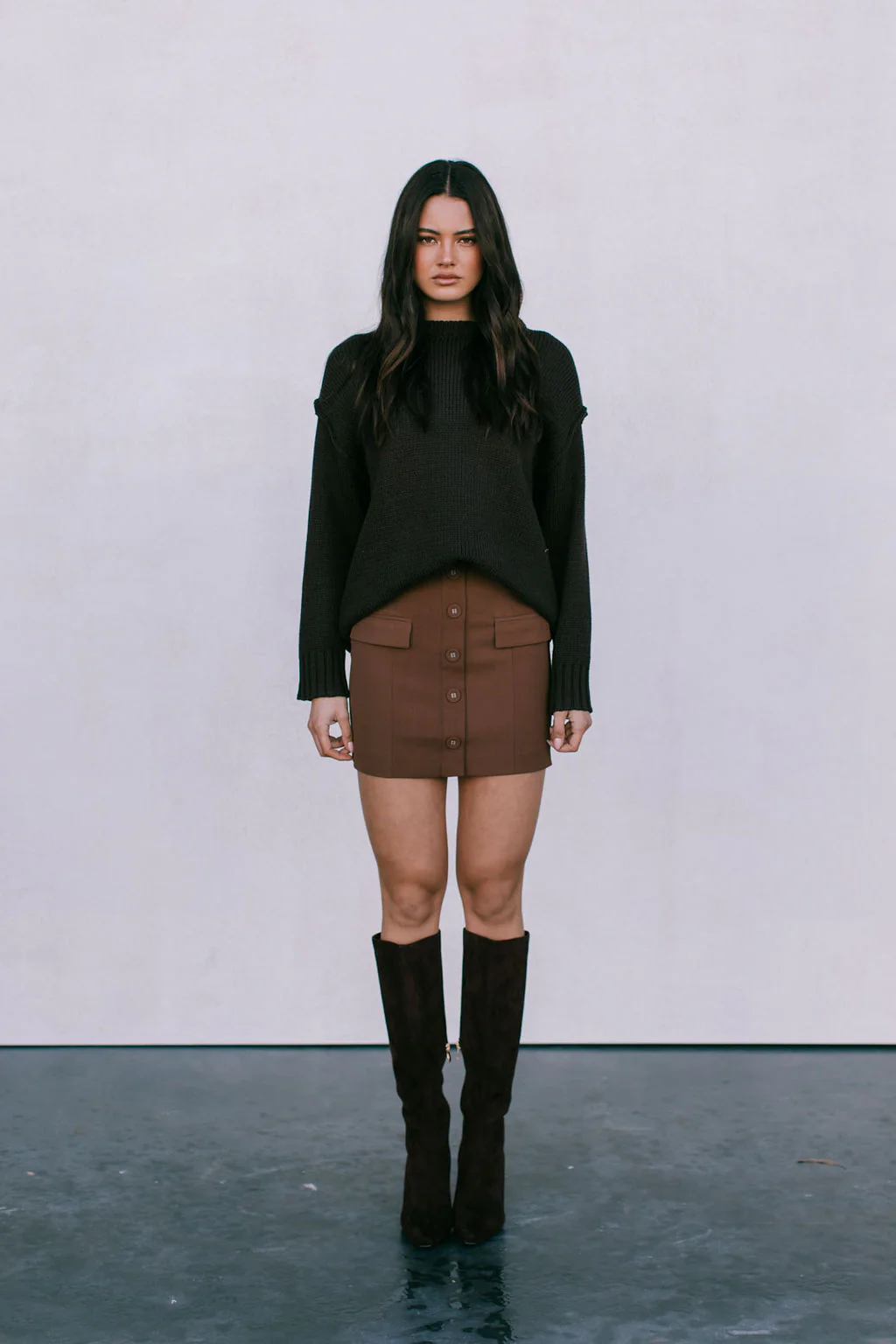 Zara Knit Jumper Deep Chocolate - Image 10