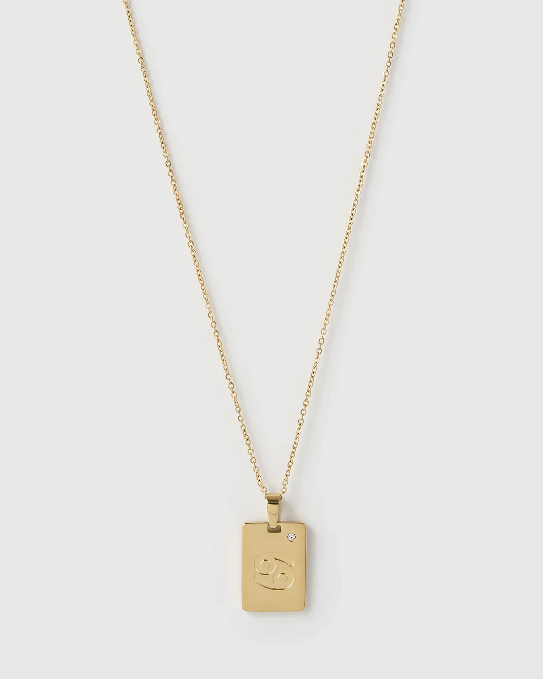 Zodiac Tag Necklace Gold - Image 5