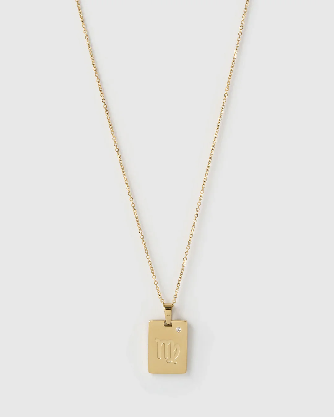 Zodiac Tag Necklace Gold - Image 7