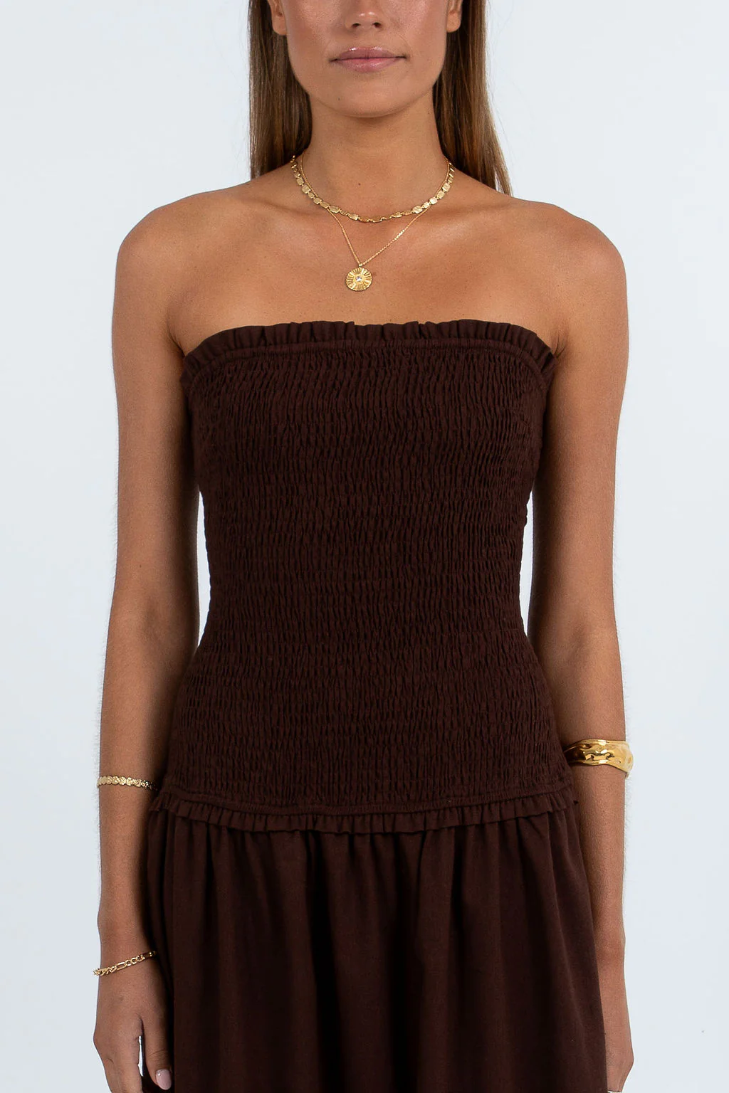 Zuri Maxi Dress Chocolate - Image 2