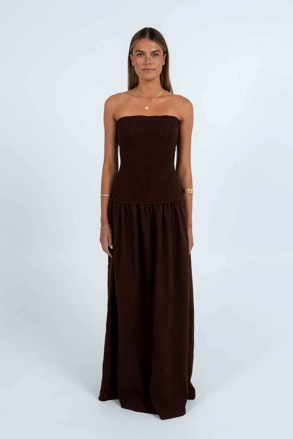 Zuri Maxi Dress Chocolate - Image 4